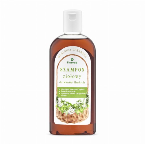 Szampon ziołowy z mydlnicą do włosów tłustych i z łupieżem, Fitomed, 250ml