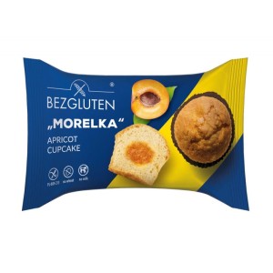 Morelka bezglutenowa babeczka z nadzieniem morelowym 60g