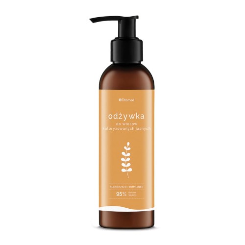 Ziołowa odżywka do włosów jasnych wzmacniająca, z rumiankiem i słonecznikiem, Fitomed, 200ml