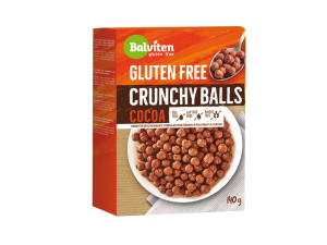 Płatki kukurydziane Kakaowe Kulki Bezglutenowe Balviten - Crunchy Balls 140g