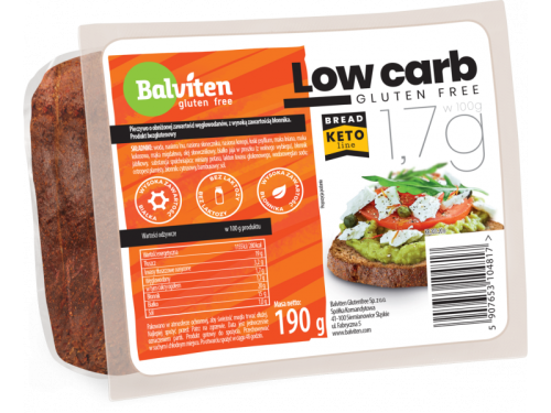 Chleb Keto o obniżonej zawartości węglowodanów, bez glutenu 190g