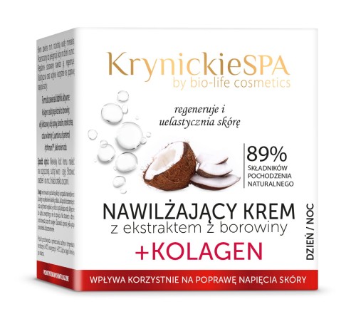 Krem nawilżający Krynickie Spa borowinowy z kolagenem, 50ml