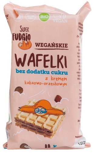 Wafelki z kremem kakaowo- orzechowym bez dodatku cukrów Bio 120g