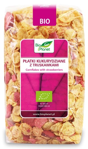 Płatki kukurydziane z truskawkami bio 250g