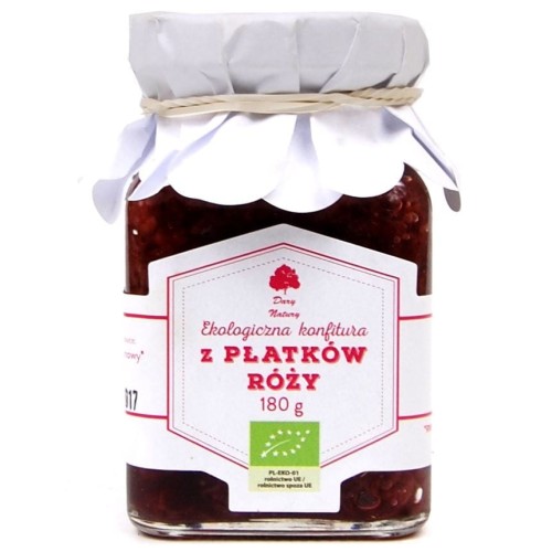 Konfitura z płatków róży bio 180g