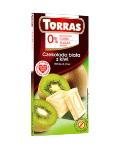 Czekolada bezglutenowa bez cukru biała z kiwi 75g