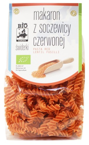 Makaron z soczewicy czerwonej świderki bio 250g