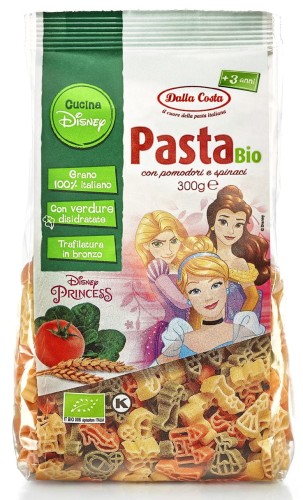 Makaron semolinowy trójkolorowy disney princess bio 300g