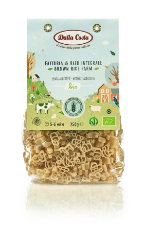 Makaron z ryżu brązowego farma b/g bio 250g