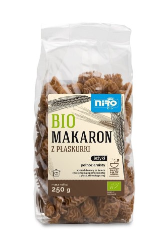Makaron z płaskurki pełnoziarnisty jeżyki bio 250g