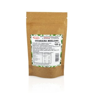 Guarana mielona, naturalna kofeina, na energię, 100g