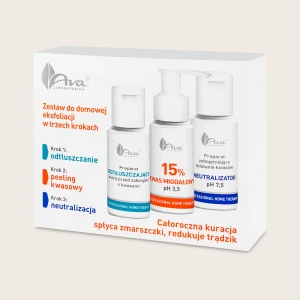 Profesjonalny zestaw do domowej eksfoliacji z kwasem mlekowym 15%