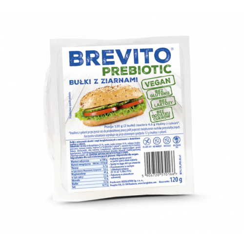 Bułki z ziarnami prebiotic b/g 120g
