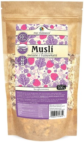Musli owsiane z truskawkami b/g 500g
