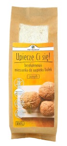 Mieszanka do wypieku bułek jasnych bez cukru i bez glutenu 400g