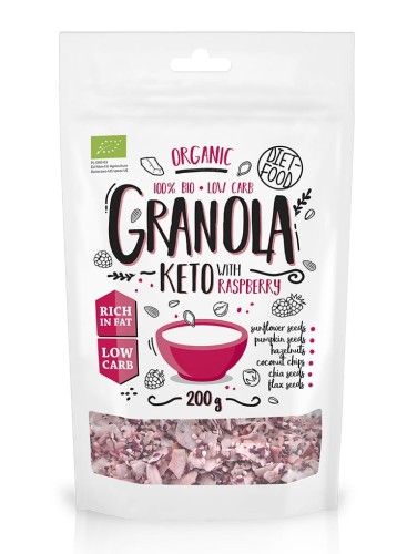 Granola Keto z malinami 200g