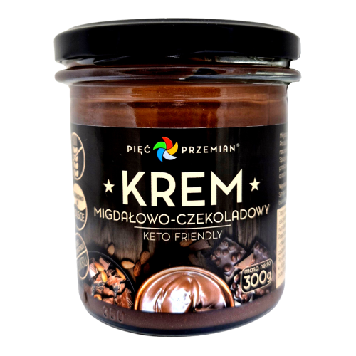 Krem migdałowo- czekoladowy bez cukru, Keto 300g
