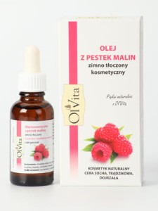 Olej Olvita kosmetyczny z pestek maliny zimno tłoczony z naturalnym filtrem UV i kwasem elagowym, 30ml
