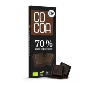 Wegańska surowa czekolada klasyczna gorzka 70% BIO, 40g