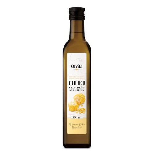Olej z zarodków kukurydzy, tłoczony na zimno nierafinowany 500ml