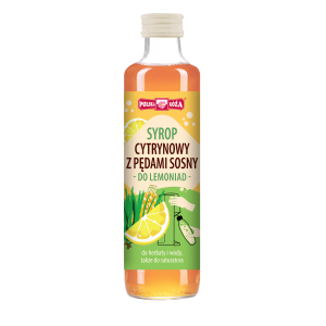 Orzeźwiający syrop cytrynowy z pędami sosny 250ml, do lemoniad i saturatorów