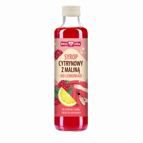 Syrop cytryna z maliną 250ml, idealny do wody, lemoniad i saturatorów