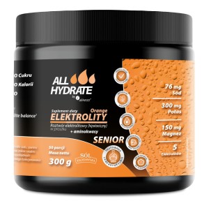 Elektrolity senior o smaku pomarańczowym + aminokwasy 300g