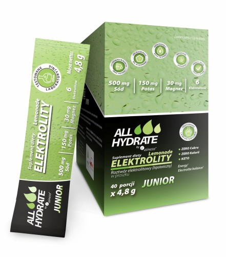 elektrolity junior o smaku lemoniady 40porcji