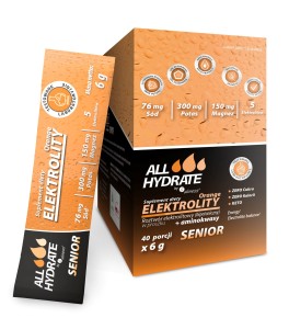 Elektrolity senior o smaku pomarańczowym+aminokwasy 40porcji