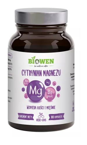 cytrynian magnezu+b6 100kapsułek