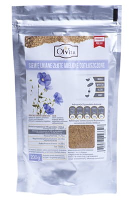 Siemię lniane złote mielone odtłuszczone 200g