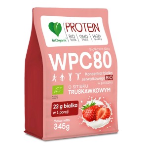 Białko Serwatkowe o Smaku Truskawkowym Bio 345g