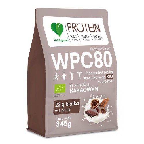 białko serwatkowe o smaku kakowym bio 345g