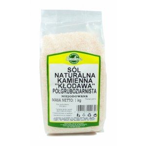 Sól kamienna kłodawska naturalna półgruboziarnista niejodowana 1kg
