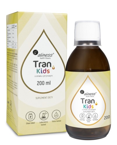 Aliness Tran Kids o smaku cytrynowym 200ml
