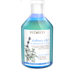 Płyn do płukania jamy ustnej Sylveco ziołowy bezalkoholowy z szałwią, miętą, rozmarynem i goździkami