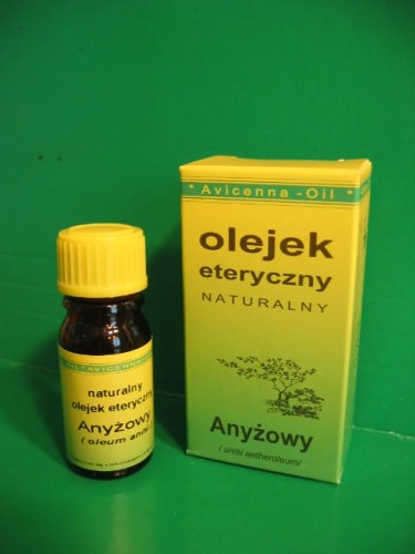 Olejek eteryczny Avicenna anyżowy na wzdęcia, kolki, bóle żołądka, przy anginie, grypie