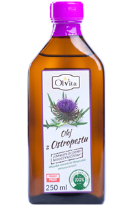 Olej z ostropestu na wątrobę tłoczony na zimno nierafinowany 250ml