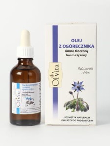 Olej Olvita z ogórecznika kosmetyczny zimno tłoczony na problemy skórne, 50ml