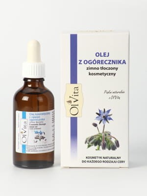 Olej Olvita z ogórecznika kosmetyczny zimno tłoczony na problemy skórne, 50ml