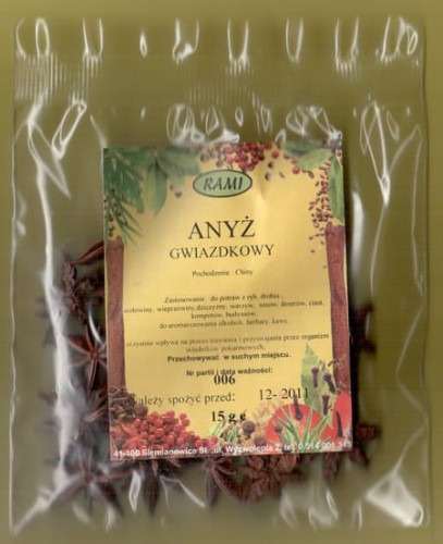 Anyż gwiazdki przyprawa do ryb 15g