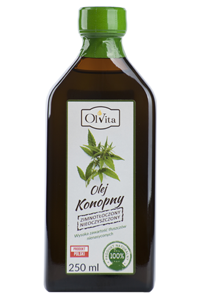 Olej konopny tłoczony na zimno nierafinowany 250ml 