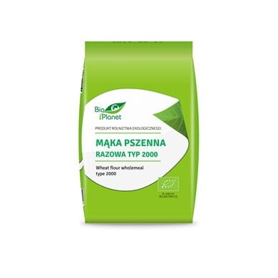 Mąka Pełnoziarnista Pszenna BIO PLANET 1kg zdrowa żywność
