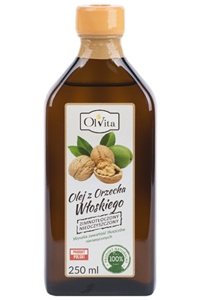 Olej z orzecha włoskiego tłoczony na zimno nierafinowany 250ml