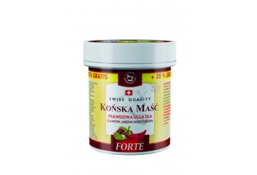 Końska maść Herbamedicus forte rozgrzewająca z kasztanowcem i chilli 250ml + 50ml gratis