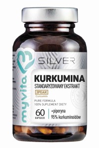 Kurkumina standaryzowany ekstrakt z piperyną,  60 kaps.