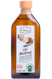 Olej makowy tłoczony na zimno nierafinowany, do diety dr Budwig 250ml
