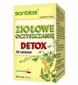 Ziołowy detox ze skrzypem, pokrzywą, tymiankiem 60 tabletek.