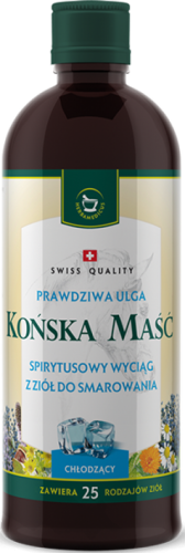 Końska maść Herbamedicus, Spirytusowy wyciąg z ziół do smarowania chłodząca, 400ml