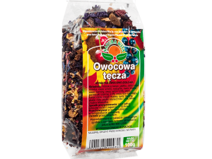 Herbata owocowa tęcza z owocem aroni, wiśni i bezu czarnego 100g